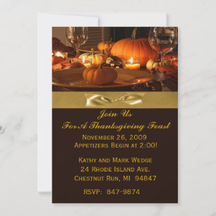 Thanksgiving Dinner Invitation
