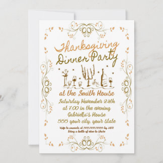 Thanksgiving Dinner  Invitation
