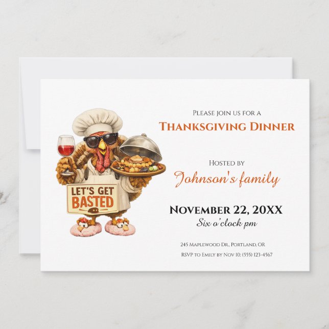 Thanksgiving Dinner Invitation (Front)