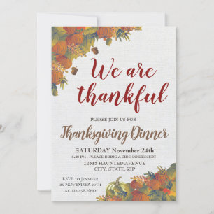 Thanksgiving Dinner Invitation