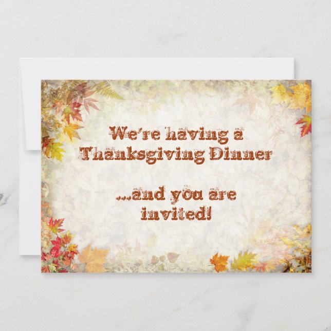 Thanksgiving Dinner Invitation (Front)