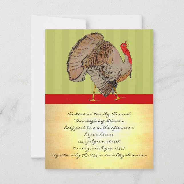 Thanksgiving Dinner Invitation (Front)
