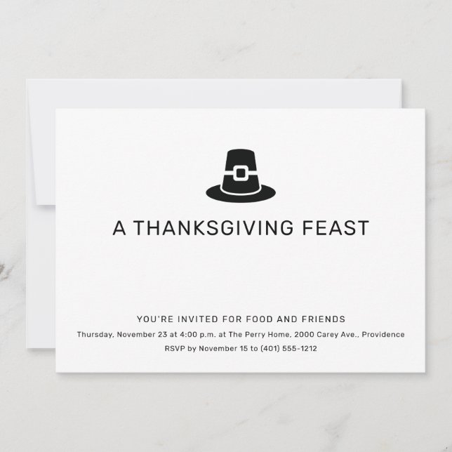 Thanksgiving Dinner  Invitation (Front)