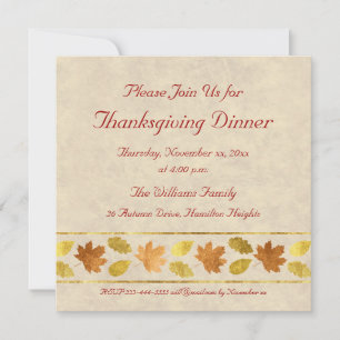 Thanksgiving Dinner Invitation