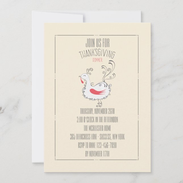 Thanksgiving Dinner Invitation (Front)