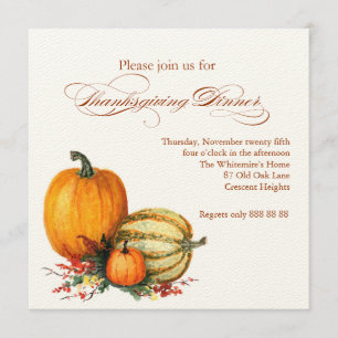 Thanksgiving Dinner Invitation