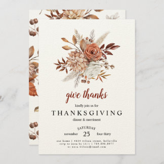 Thanksgiving Dinner Invitation | Give Thanks