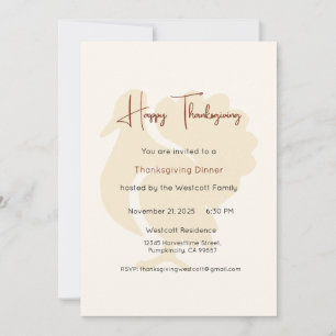 Thanksgiving Dinner Invite, Thanksgiving Invitation