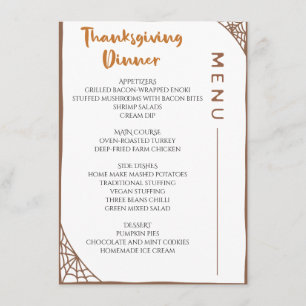 Thanksgiving dinner menu style 04.retro fall