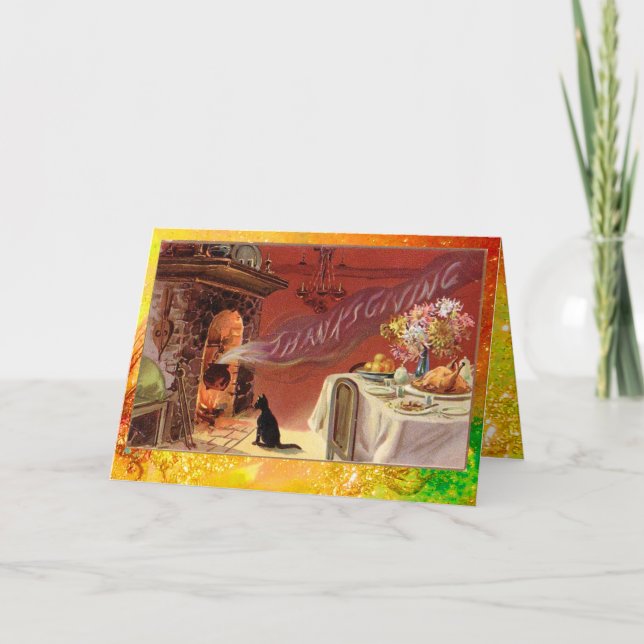 Thanksgiving Dinner Party Holiday Card (Front)