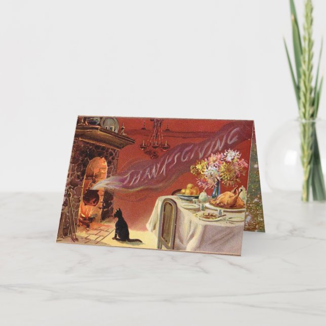 Thanksgiving Dinner Party Holiday Card (Front)