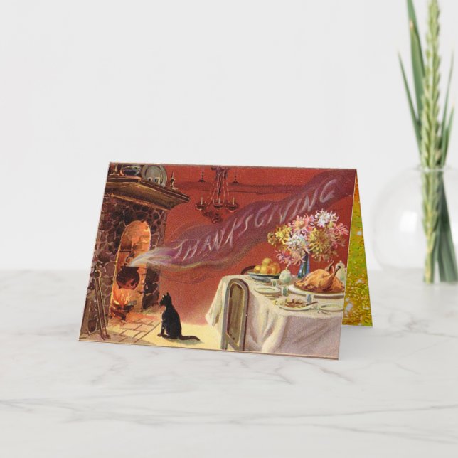 Thanksgiving Dinner Party Holiday Card (Front)