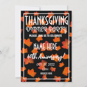THANKSGIVING DINNER PARTY INVITATION