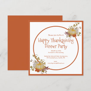 Thanksgiving Dinner Party  Invitation
