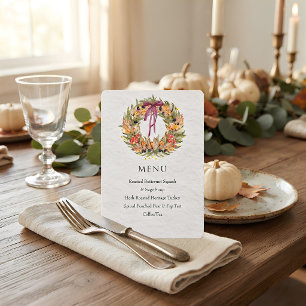 Thanksgiving Dinner Party Menu Template