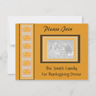 Thanksgiving Dinner Photo Invitation
