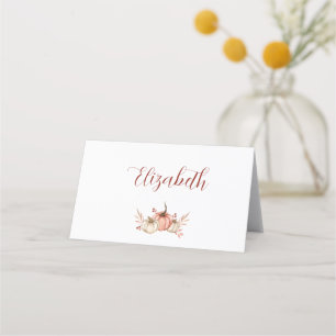 Thanksgiving Dinner Place Card Pumpkin Spice 