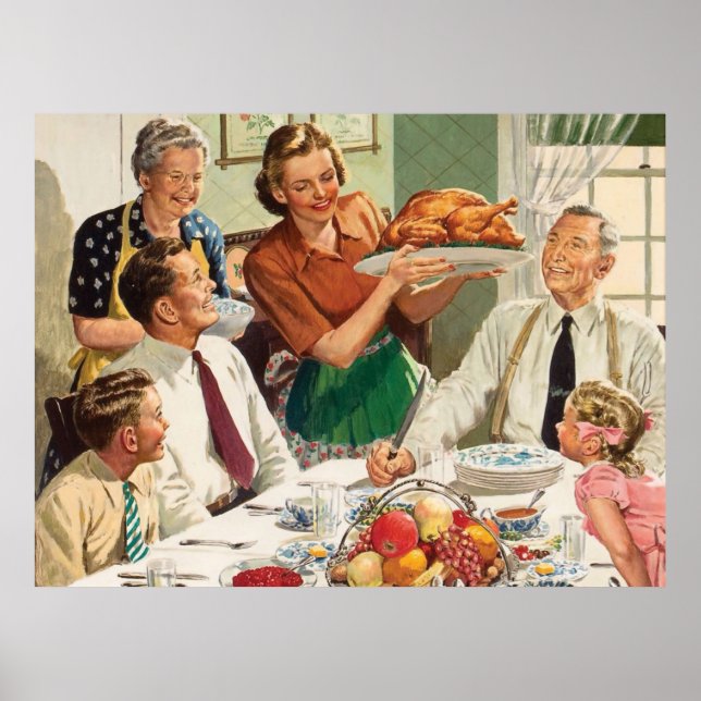 Thanksgiving Dinner Poster (Front)