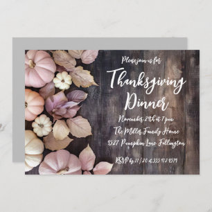 Thanksgiving Dinner Pumpkin Invitation