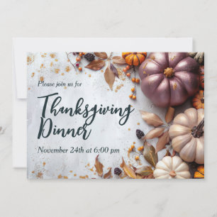 Thanksgiving Dinner Pumpkin Invitation