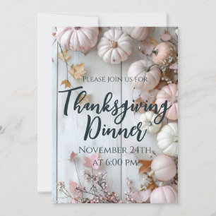 Thanksgiving Dinner Pumpkin Invitation