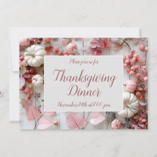 Thanksgiving Dinner Pumpkin Invitation