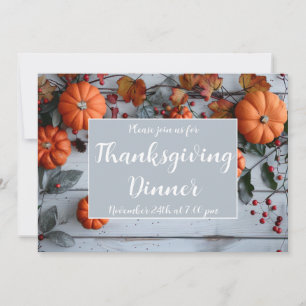 Thanksgiving Dinner Pumpkin Invitation
