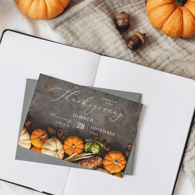 Thanksgiving Dinner Pumpkins Invitation (Creator Uploaded)