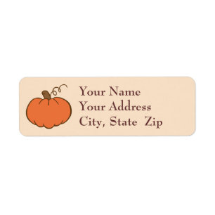 Thanksgiving Dinner Return Address Label