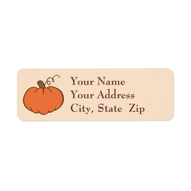 Thanksgiving Dinner Return Address Label (Front)