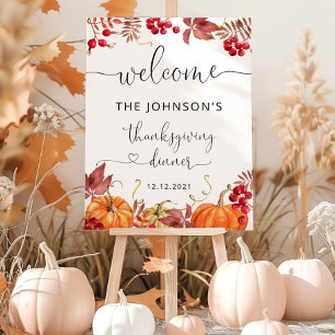 Thanksgiving dinner welcome poster