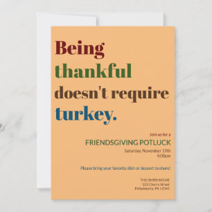 Thanksgiving doesn't require turkey holiday card