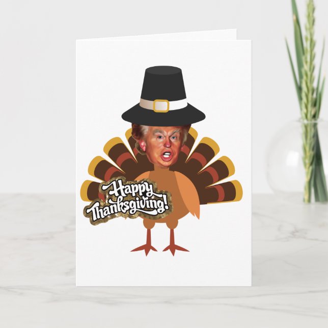 thanksgiving donald trump turkey holiday card (Front)