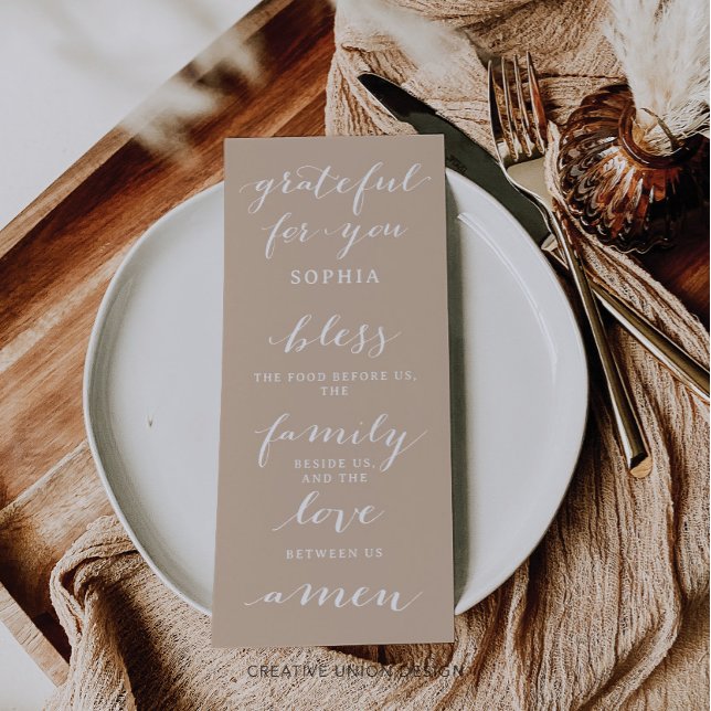 Thanksgiving Double Sided Menu and Place Card Pray (Creator Uploaded)