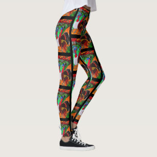 THANKSGIVING DRESSED TURKEY leggings