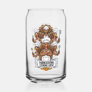 Thanksgiving Drinkware Set Can Glass