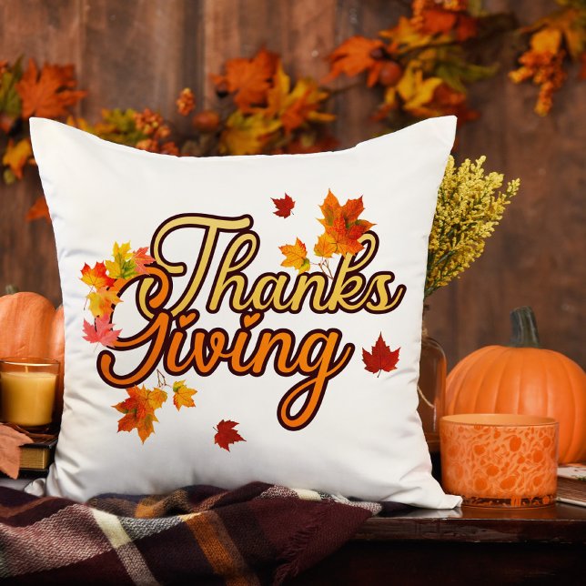 Thanksgiving elegant THROW PILLOW (Creator Uploaded)