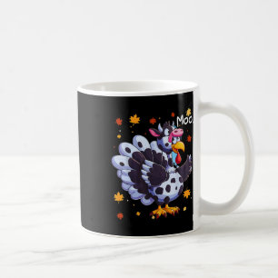 Thanksgiving Fake Turkey Moo Cow Head Funny Fall  Coffee Mug