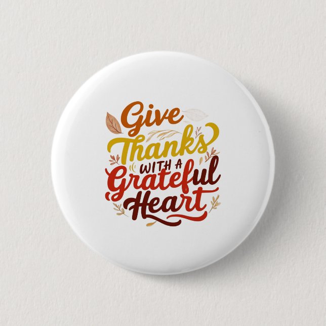Thanksgiving Fall  6 Cm Round Badge (Front)
