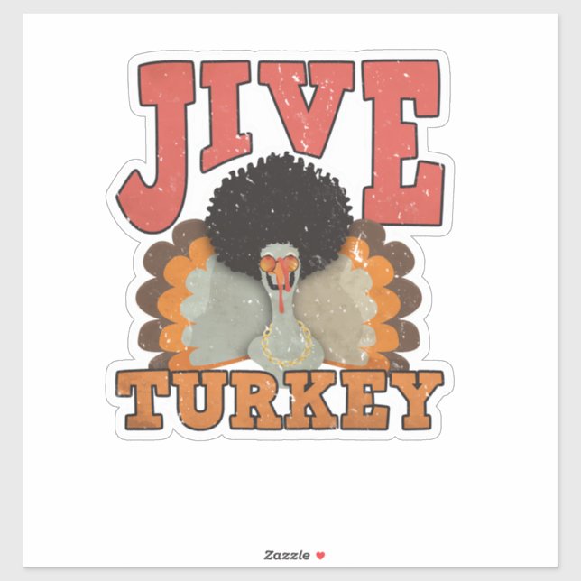 Thanksgiving & Fall Apparel, Jive Turkey - Retro 1 (Sheet)