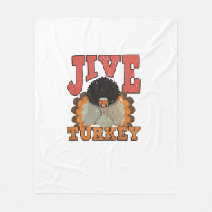 Thanksgiving & Fall Apparel, Jive Turkey - Retro 1 Fleece Blanket