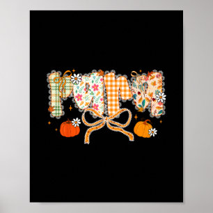 Thanksgiving Fall Autumn Para Educator School Wome Poster