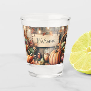 Thanksgiving/Fall/Autumn/Vintage Shot Glass