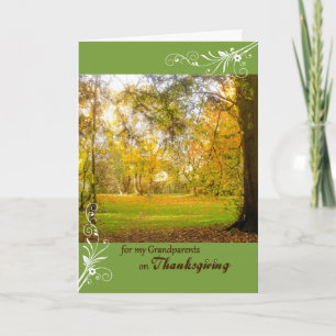 Thanksgiving Fall Colours for Grandparents Holiday Card