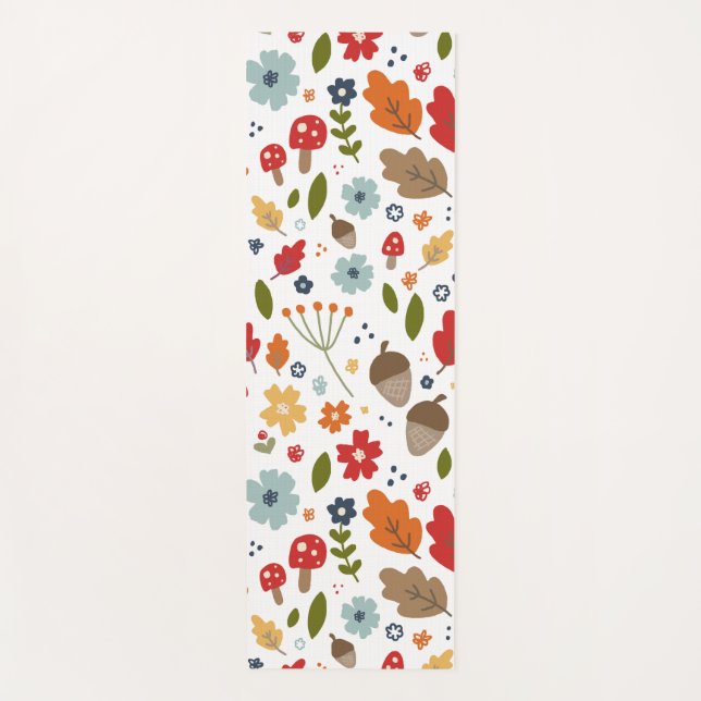Thanksgiving Fall Colours Thankful Holiday Yoga Mat (Front)