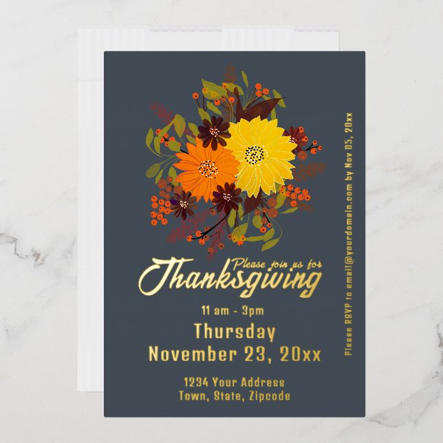 Thanksgiving fall Floral Botanical  (Envelope)