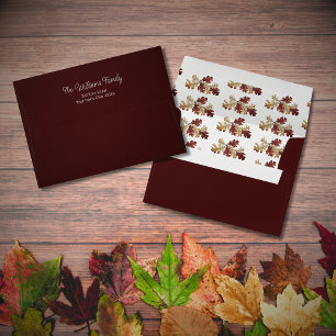 Thanksgiving Fall Foliage Rustic Autumn Envelope