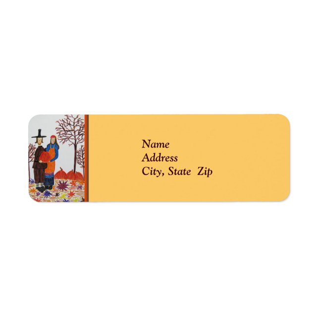 Thanksgiving Fall Harvest Return Address Label (Front)