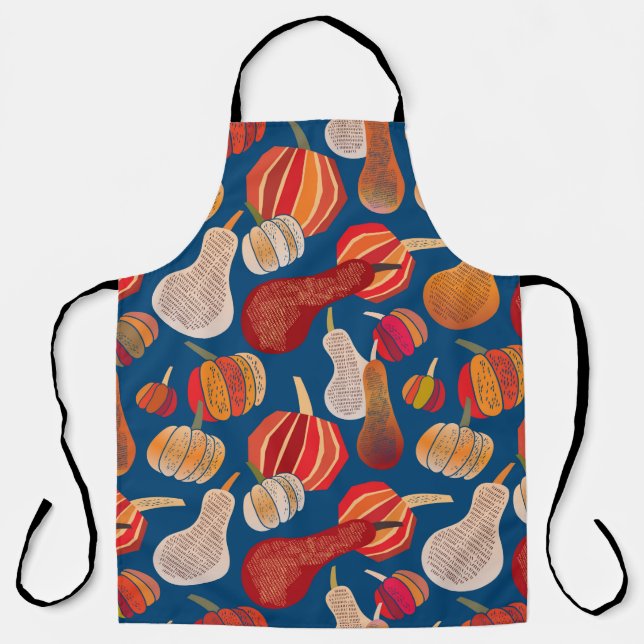 Thanksgiving. Fall. illustration with pumpkin.  Apron (Front)