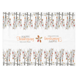 Thanksgiving fall leaves personalised family name tablecloth